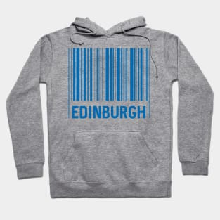 Edinburgh Bar Code Design (Scottish Saltire Blue) Hoodie